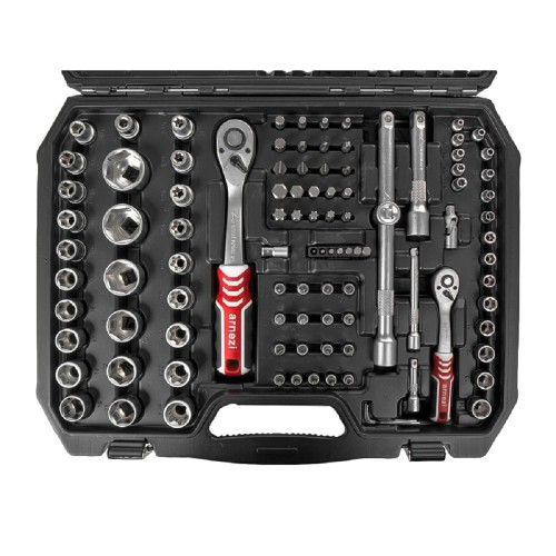 Набор инструментов ARNEZI R0900130 1/4"DR, 1/2"DR, 130 пр - изображение 2