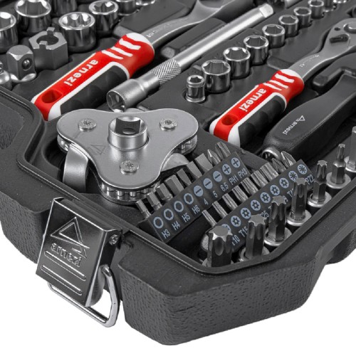 Набор инструментов ARNEZI R0900127 1/4"DR, 1/2"DR, 3/8"DR, 127 пр - изображение 4