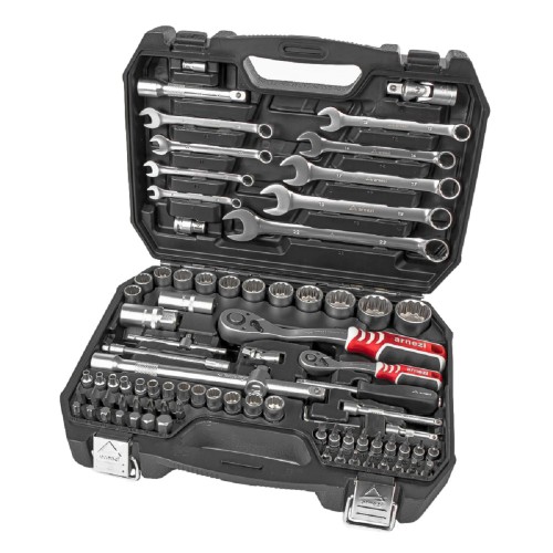 Набор инструментов ARNEZI R0902082 12-гранные головки 1/4"DR, 1/2"DR, 82 пр