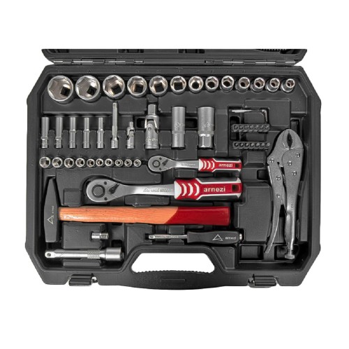 Набор инструментов ARNEZI R0900072 1/4"DR, 1/2"DR, 72 пр - изображение 2