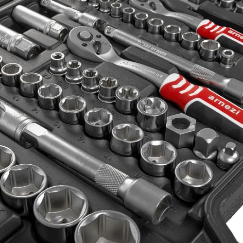 Набор инструментов ARNEZI R0900127 1/4"DR, 1/2"DR, 3/8"DR, 127 пр - изображение 5