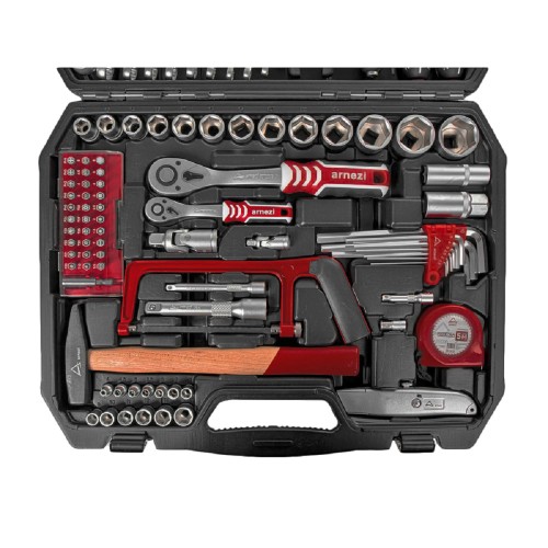 Набор инструментов ARNEZI R0900101 1/4"DR, 1/2"DR, 101 пр - изображение 2