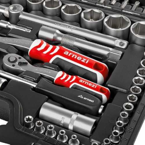 Набор инструментов ARNEZI R0900108 1/4"DR, 1/2"DR, 108 пр - изображение 4