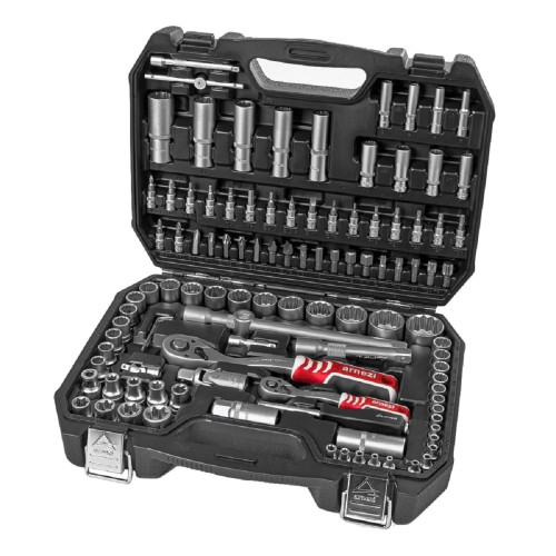Набор инструментов ARNEZI R0902108 12-гранные головки 1/4"DR, 1/2"DR, 108 пр