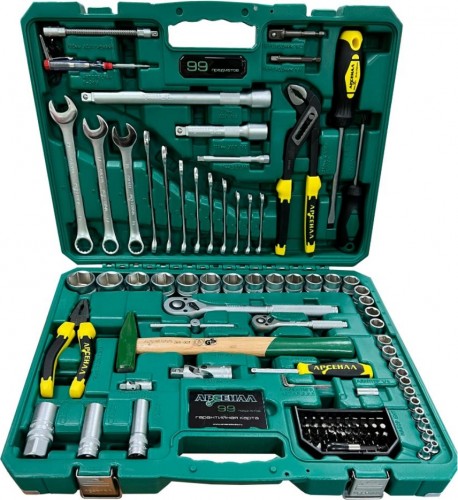 Набор инструментов АРСЕНАЛ  99 предметов АА-С1412К99 8145110 - изображение 2