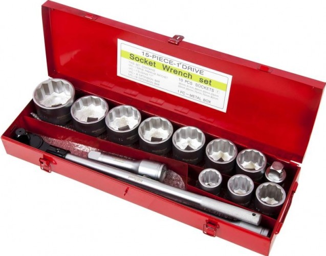 Набор инструментов AV Steel 14 предм. 1" в мет.кейсе AV-541014