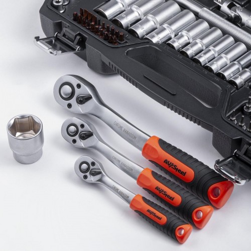 Набор инструментов AV Steel 144 предмета 1/4",3/8",1/2" AV-011144 AV-011144 - изображение 3