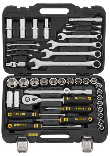Набор инструментов BERGER BG042-12 универсальный 1/2" 42 пр.