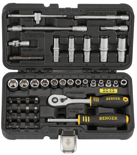 Набор инструментов BERGER BG043-14 универсальный 1/4" 43 пр.
