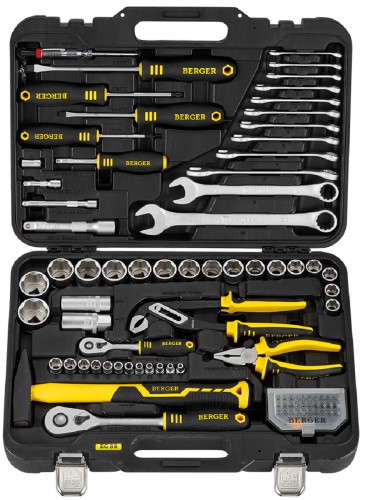 Набор инструментов BERGER BG089-1214 универсальный 1/2"-1/4" 89 пр.
