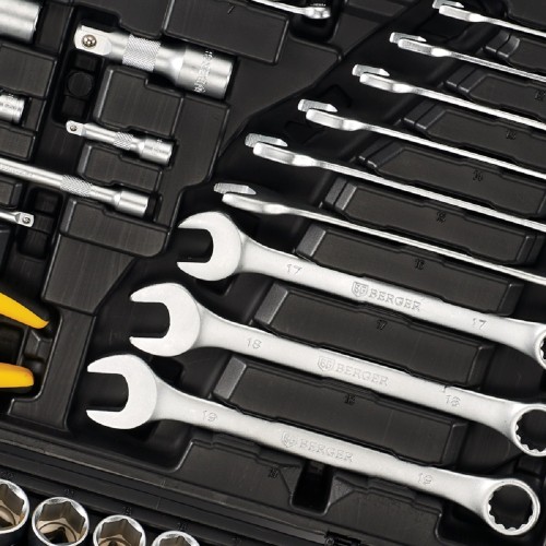 Набор инструментов BERGER BG099-1214 универсальный 1/2" 99 пр. - изображение 3