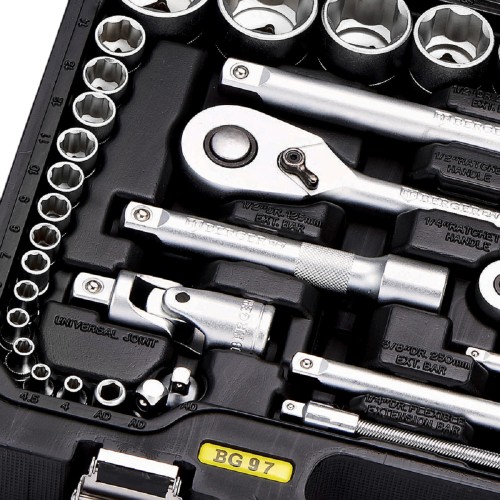 Набор инструментов BERGER BG097-121438 универсальный 1/2"-1/4”-3/8" 97 пр. - изображение 2