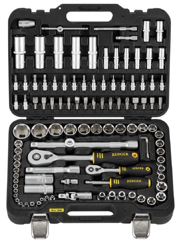 Набор инструментов BERGER BG108-1214 универсальный 1/2" -1/4" 108 пр.