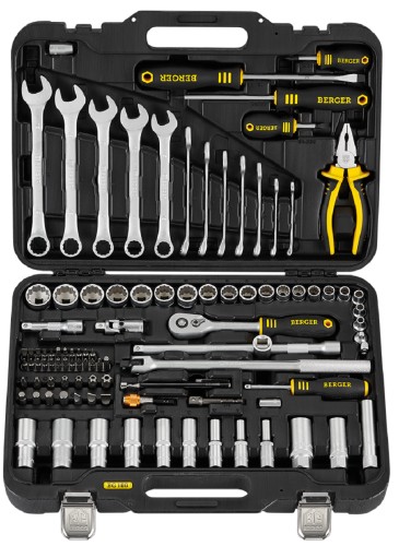 Набор инструментов BERGER BG100-3814 универсальный 3/8” 100 пр.