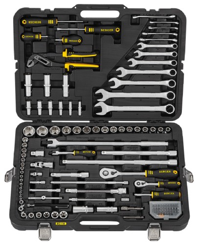 Набор инструментов BERGER BG118-1214 универсальный 1/2" -1/4" 118 пр.