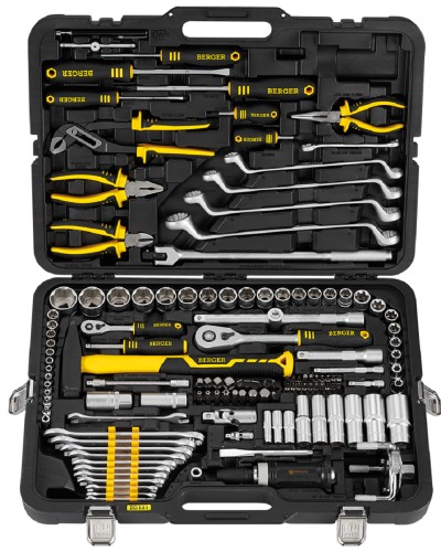 Набор инструментов BERGER BG131-1214 универсальный 1/2" -1/4" 131 пр.
