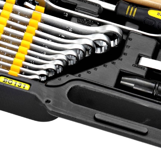 Набор инструментов BERGER BG131-1214 универсальный 1/2" -1/4" 131 пр. - изображение 2
