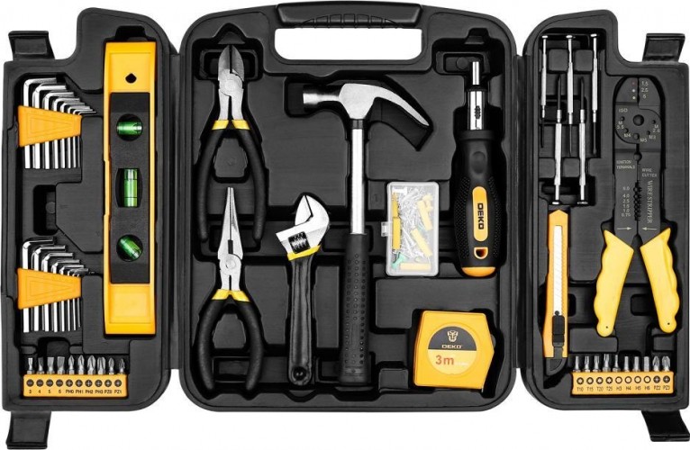 Набор инструментов DEKO DKMT130 для дома в чемодане (130 предметов) 065-0741 - изображение 3