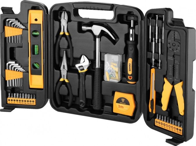 Набор инструментов DEKO DKMT130 для дома в чемодане (130 предметов) 065-0741 - изображение 2
