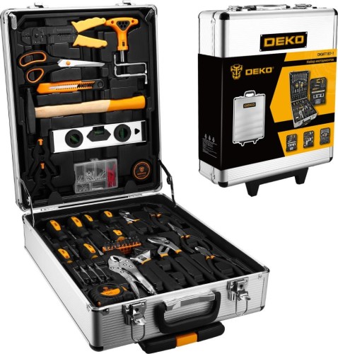 Набор инструментов DEKO DKMT187-1 для дома и авто в чемодане, 187 пр. 083-2008