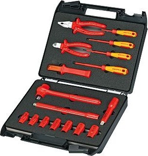Набор инструментов для электромонтажа KNIPEX 989911 1000 V, 17 предметов KN-989911