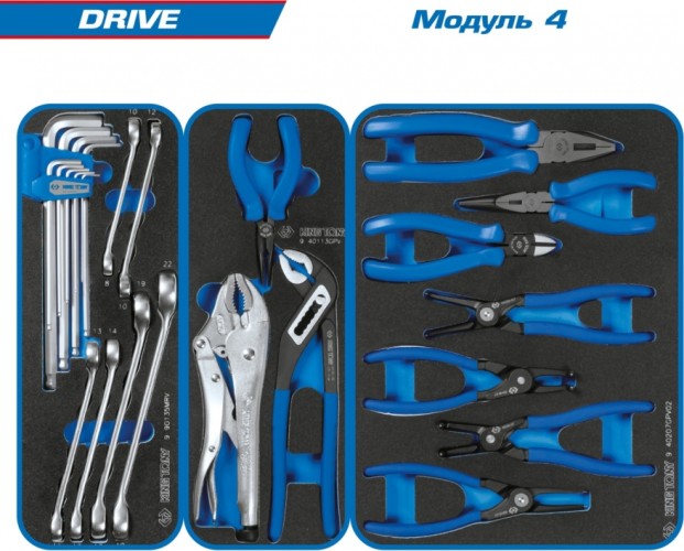 Набор инструментов для тележки KING TONY "DRIVE" 10 ложементов, 251 предмет 934-251MRVD 934-251MRVD - изображение 5