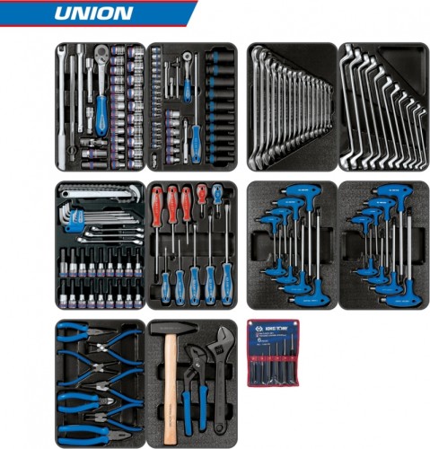 Набор инструментов для тележки KING TONY 10 ложементов, 173 предмета 932-000MRD-MT 932-000MRD-MT