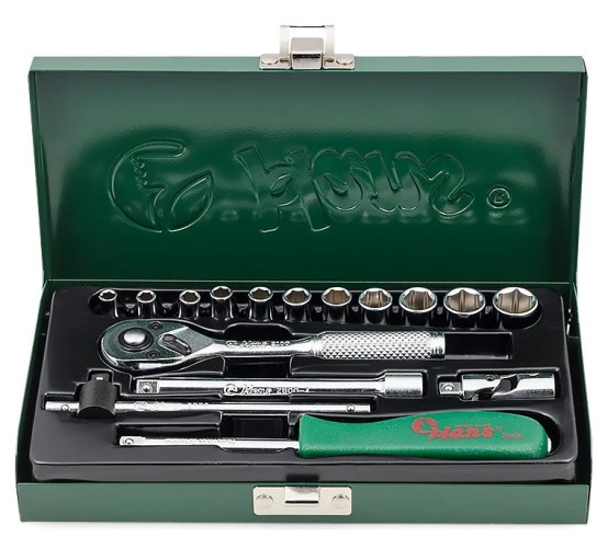 Набор инструментов HANS 2616M универсальный 1/4", 16 предметов