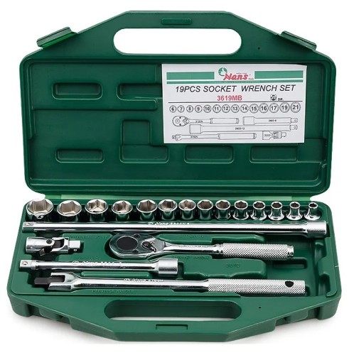 Набор инструментов HANS 3619MB универсальный 3/8", 19 предметов
