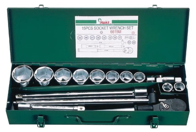Набор инструментов HANS 6615M на 3/4", 15 предметов