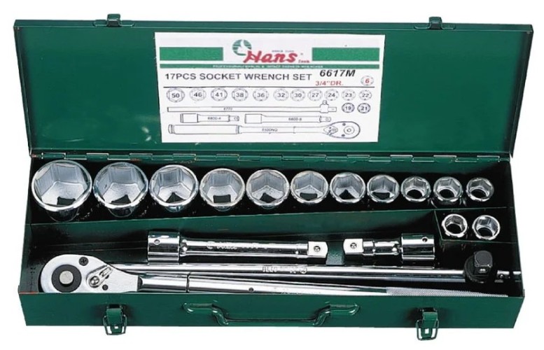 Набор инструментов HANS 6617M на 3/4", 17 предметов