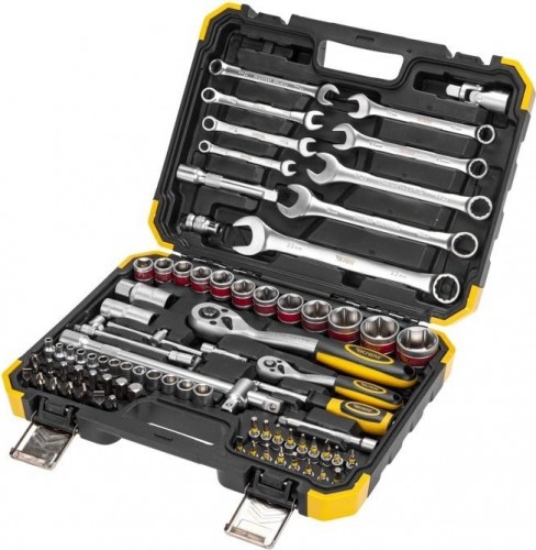 Набор инструментов Kranz 1/2, 1/4, CrV 82 предмета, кейс KR-66-6682