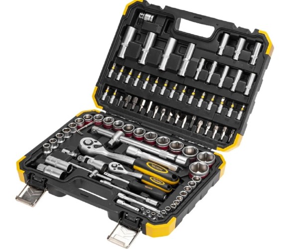 Набор инструментов Kranz 1/2, 1/4, CrV 94 предмета, кейс KR-66-6694