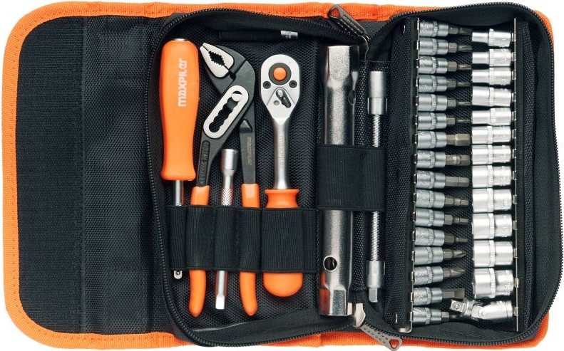 Набор инструментов MAXPILER MXT-37-SB в сумке (37 предметов, 1/4", crv, сумка оксфорд)