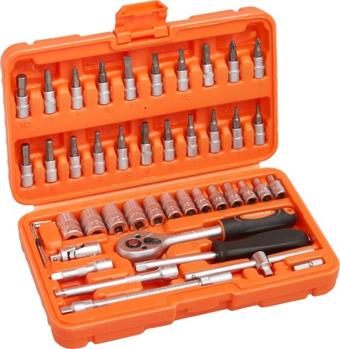 Набор инструментов MAXPILER MXT-46-SET (46 предметов, 1/4", crv)