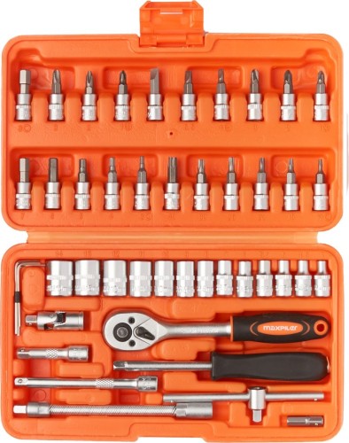 Набор инструментов MAXPILER MXT-46-SET (46 предметов, 1/4", crv) - изображение 4