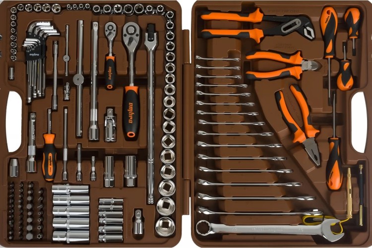 Набор инструментов OMBRA OMT143SL 1/4", 1/2"DR, 143 предмета