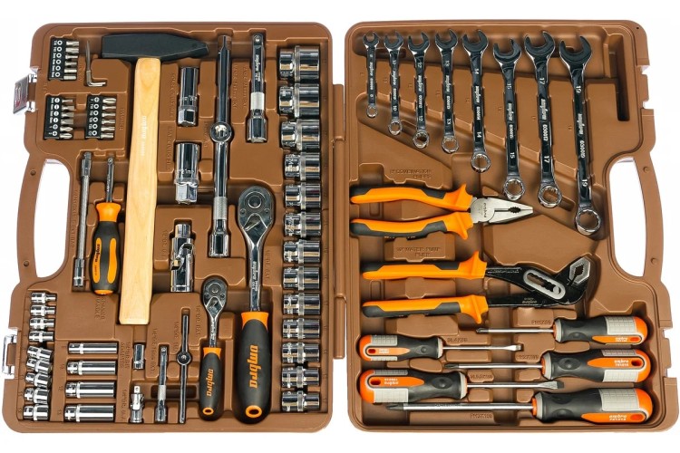 Набор инструментов OMBRA OMT77S12 1/4", 1/2"DR, с торцевыми 12-гранными головками,