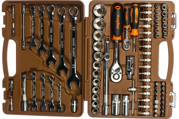 Набор инструментов OMBRA OMT82S12 1/4", 1/2"DR, с торцевыми 12-гранными головками 055377