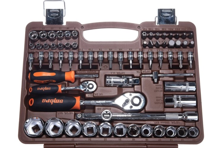 Набор инструментов OMBRA OMT82S 1/4", 1/2"DR, 82 предмета 055014 - изображение 2