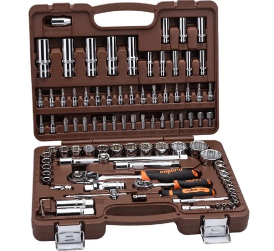 Набор инструментов OMBRA OMT94S12 1/4", 1/2"DR, с торцевыми 12-гранными головками, 055378