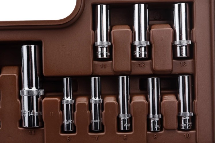 Набор инструментов OMBRA OMT94S12 1/4", 1/2"DR, с торцевыми 12-гранными головками, 055378 - изображение 5