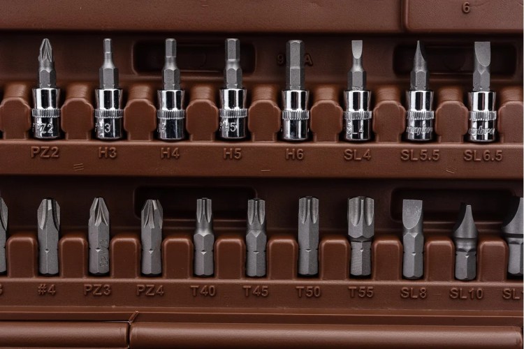 Набор инструментов OMBRA OMT94S12 1/4", 1/2"DR, с торцевыми 12-гранными головками, 055378 - изображение 4