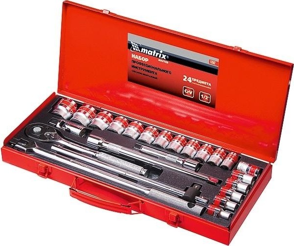 Набор инструментов шоферский 1/2" MATRIX MASTER 24 предмета, 13582 13582