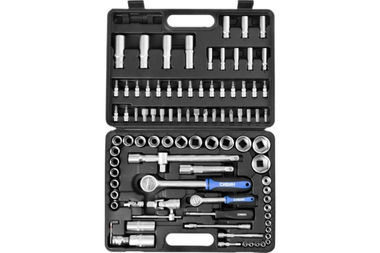 Набор инструментов Сибин 27765-H94 универсальный (1/2"+1/4"), 94 пр. - изображение 2