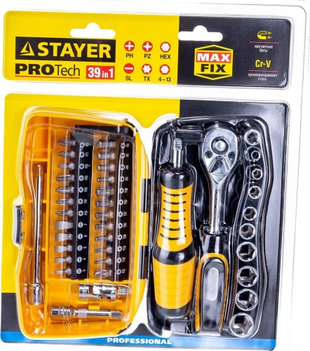 Набор инструментов STAYER Compact 39 pro универсальный 39 предм. 25135-H39 - изображение 2