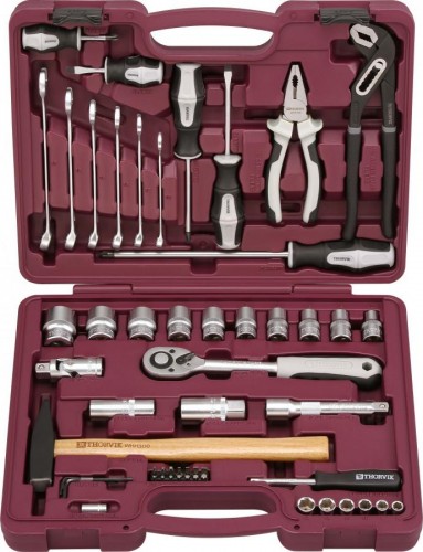 Набор инструментов THORVIK 1/4", 1/2"DR, 56 предметов универсальный 052057 - изображение 2