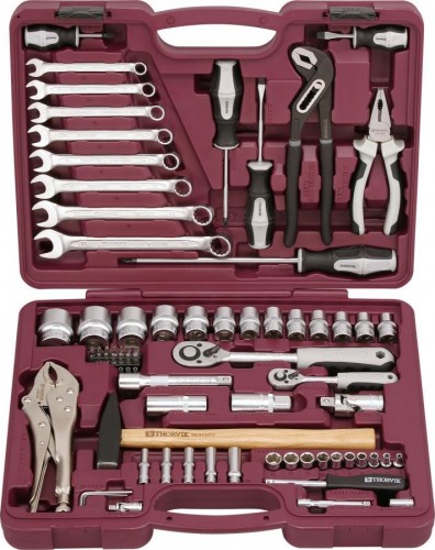 Набор инструментов THORVIK 1/4", 1/2"DR, 72 предмета универсальный 052059 - изображение 2