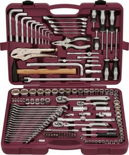 Набор инструментов THORVIK 1/4", 3/8" и 1/2"DR, 142 предмета универсальный 052063 - изображение 2