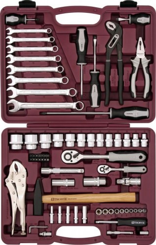 Набор инструментов THORVIK 1/4", 1/2"DR, 72 предмета универсальный 052059